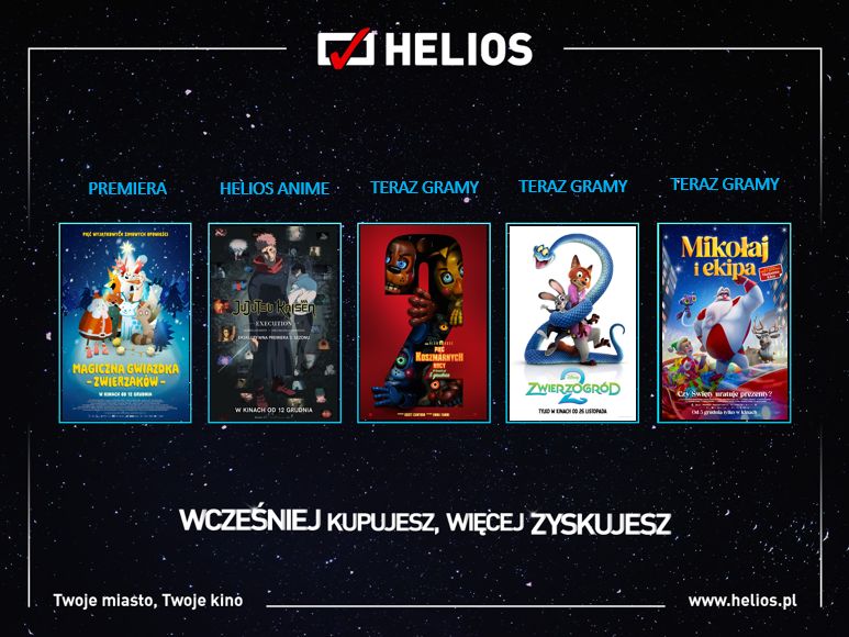 Moc nowości na ekranach kin Helios