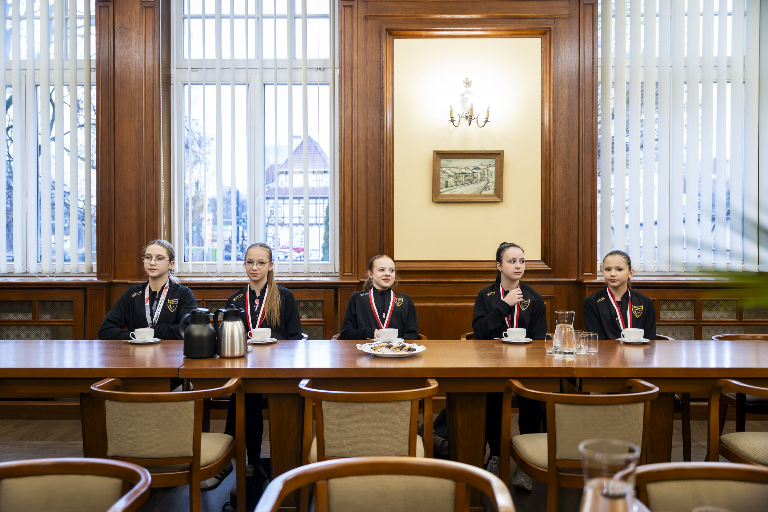 Mistrzynie Polski w gimnastyce sportowej z wizytą w Urzędzie Miejskim / fot. UM Zabrze