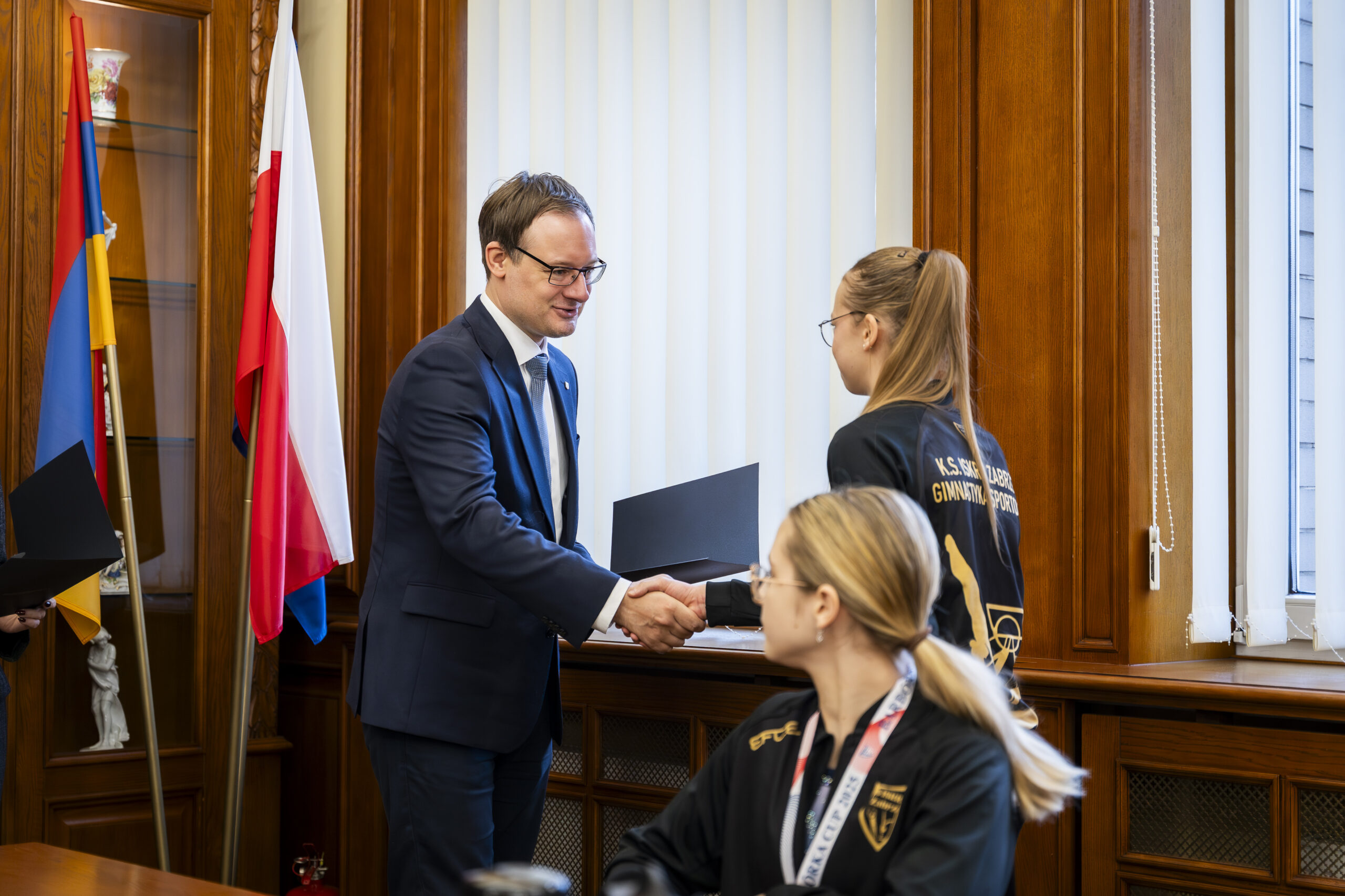 Mistrzynie Polski w gimnastyce sportowej z wizytą w Urzędzie Miejskim / fot. UM Zabrze