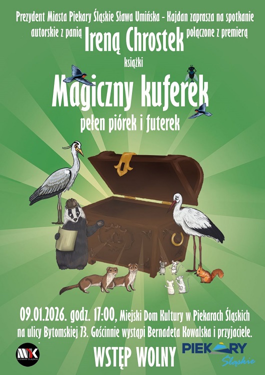 Spotkanie autorskie z Ireną Chrostek i premiera książki „Magiczny kuferek pełen piórek” / fot. UM Piekary Śląskie