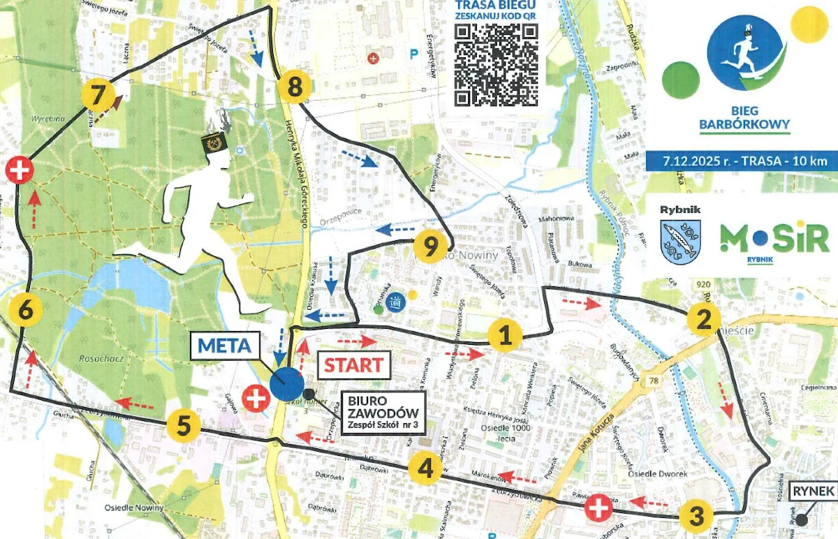 XXI Bieg Barbórkowy: Utrudnienia w ruchu i objazdy w Rybniku