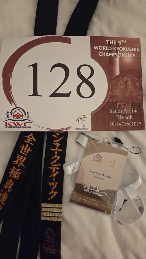 Sensei Dariusz Kudyk z Żor na podium MŚ KWF / fot. UM Żory