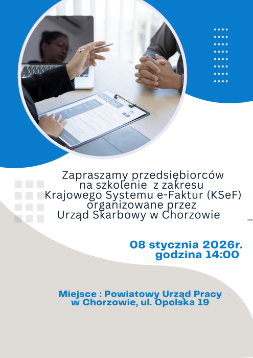 Krajowy System e-Faktur – szkolenie dla firm w Chorzowie. Zapisz się teraz! / fot. PUP Chorzów