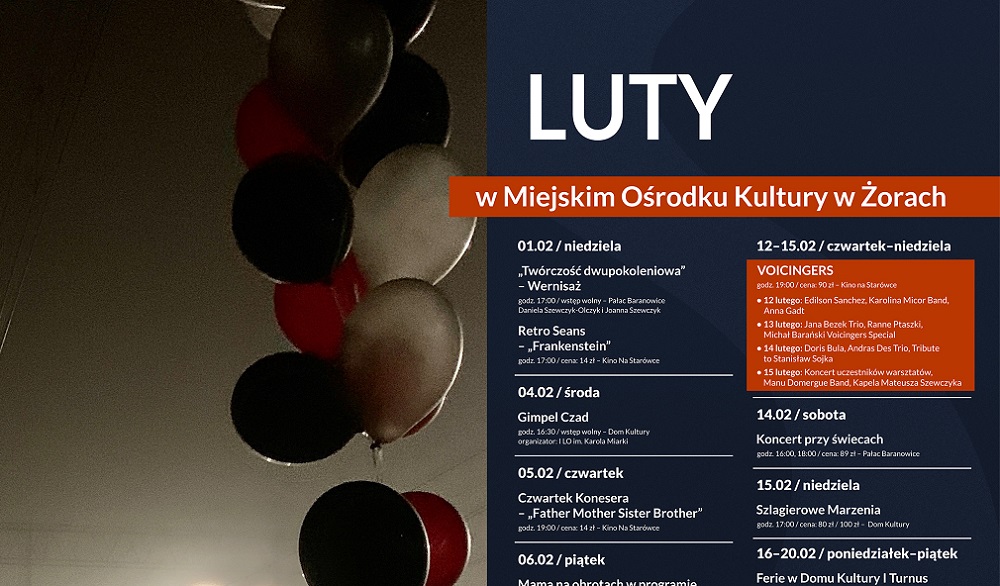 Luty w Miejskim Ośrodku Kultury w Żorach - sprawdź program