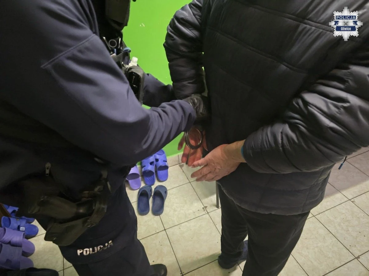Gliwice: 69-latek zatrzymany za przemoc domową wobec żony – grozi mu 5 lat więzienia