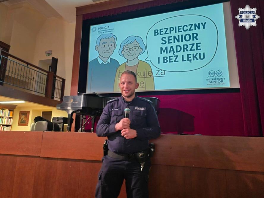 „Bezpieczny senior” w Mikołowie – spotkanie z policjantem i karta ICE dla seniorów