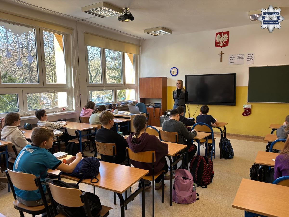 Profilaktyka i bezpieczeństwo. Spotkanie z uczniami w Szkole Podstawowej nr 6