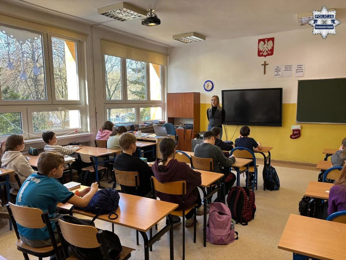 Profilaktyka i bezpieczeństwo. Spotkanie z uczniami w Szkole Podstawowej nr 6