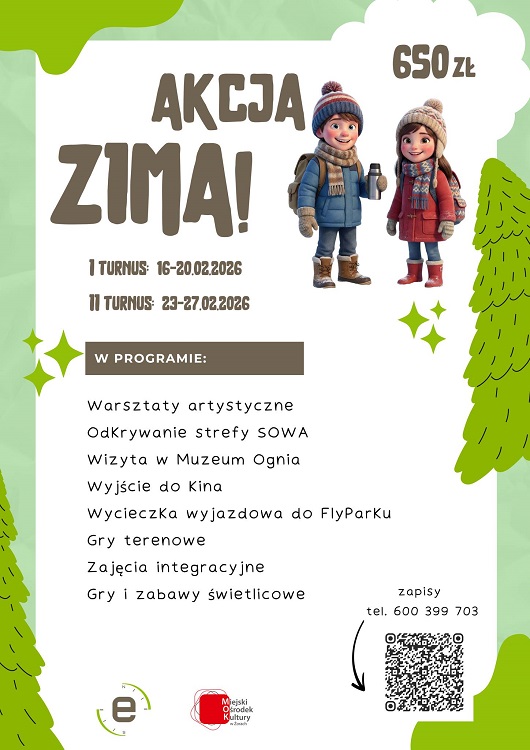 Akcja Zima 2026 w Żorach. Ruszają zapisy na ferie pełne atrakcji / fot. MOK Żory
