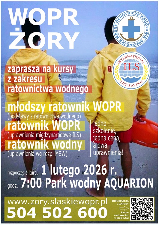 WOPR Żory startuje z kursami ratowniczymi. Start 1 lutego w Aquarionie / fot. FB WOPR Żory