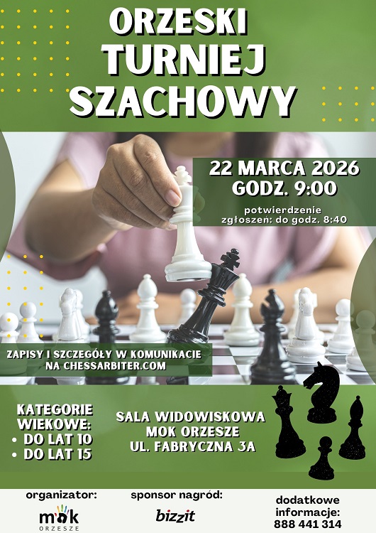 Młodzi szachiści zagrają w Orzeszu. Turniej już 22 marca w Miejskim Ośrodku Kultury / fot. MOK Orzesze