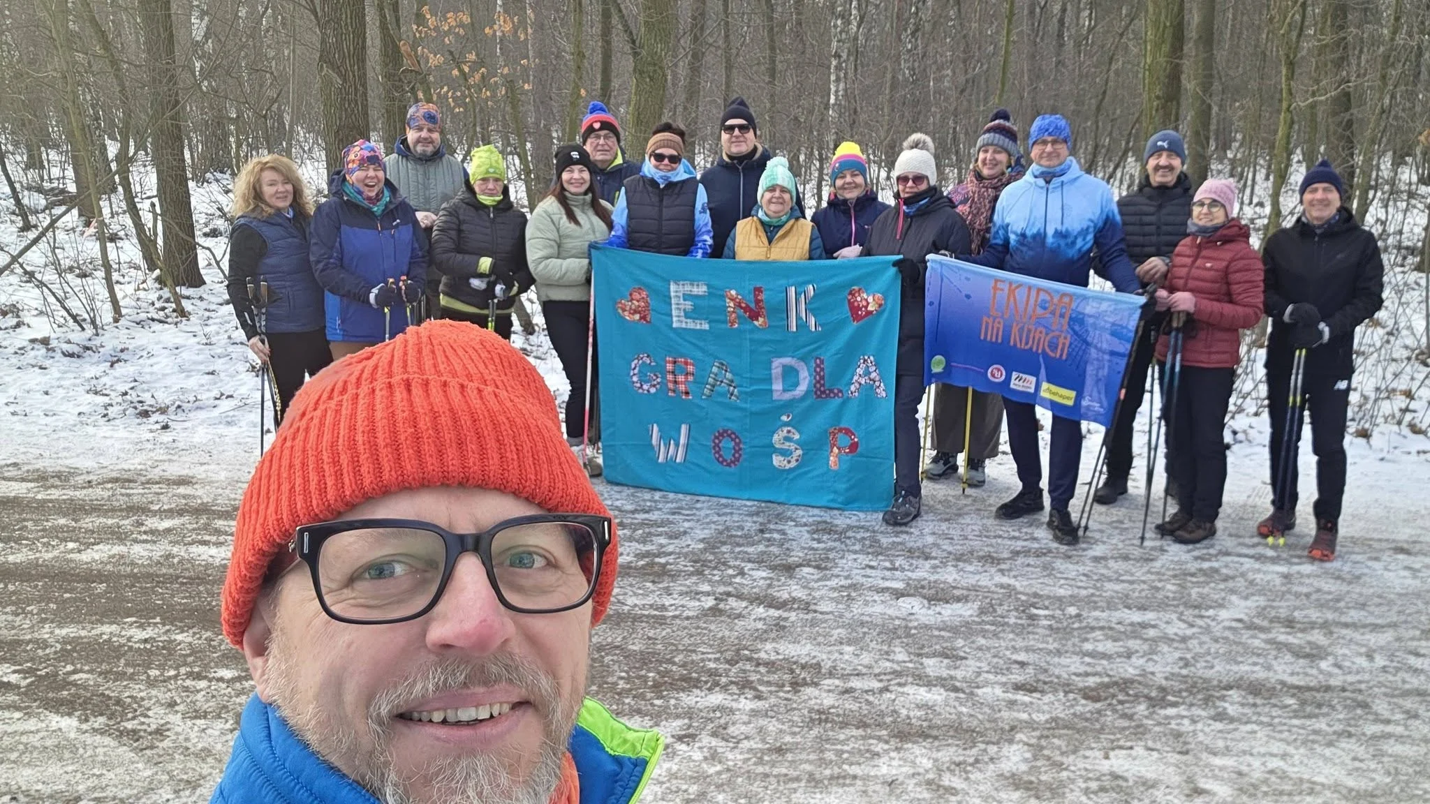 34 kilometry przez całe miasto. Niezwykły marsz nordic walking dla WOŚP w Rudzie Śląskiej