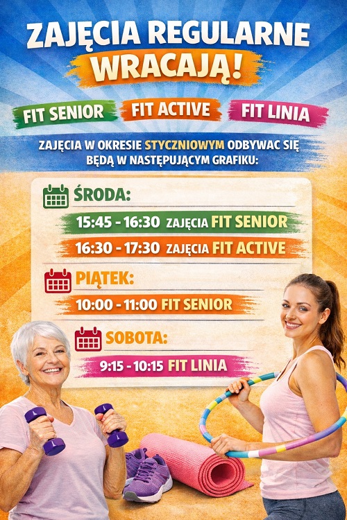 MOSiR w Mikołowie wznawia zajęcia od 14 stycznia. Jest styczniowy grafik / fot. MOSiR Mikołów