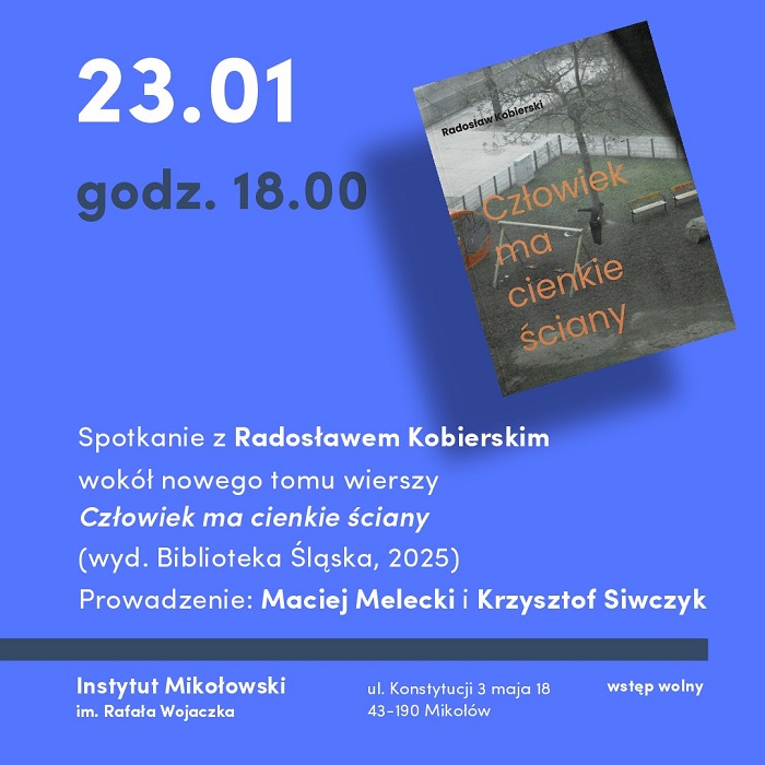 Kobierski w Instytucie Mikołowskim. Spotkanie wokół tomu „Człowiek ma cienkie ściany” / fot. Instytut Mikołowski