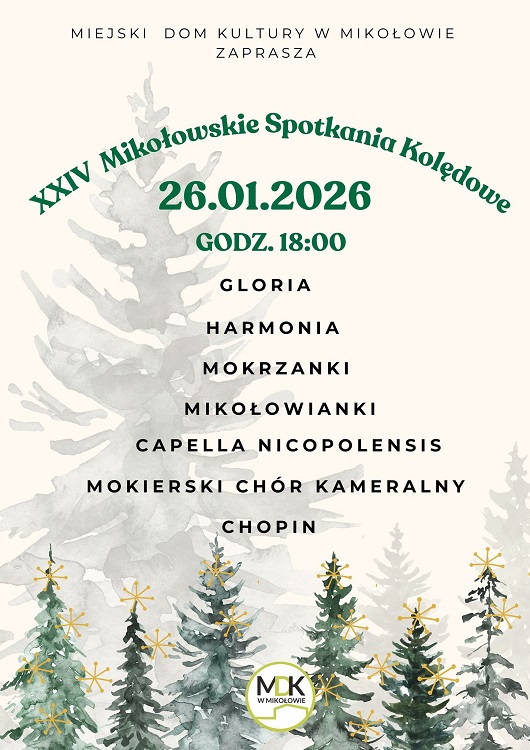 Mikołowskie Spotkania Kolędowe: świąteczna muzyka i wspólne kolędowanie 26 stycznia / fot. MDK Mikołów
