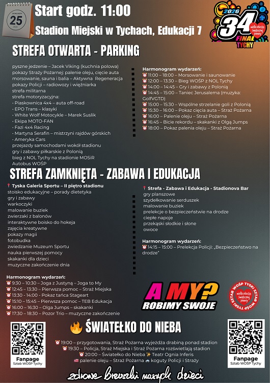 Tyski Finał WOŚP 2026 – wyjątkowe wydarzenie na Stadionie Miejskim / fot. Tyska Galeria Sportu