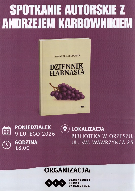 Spotkanie autorskie z prof. Andrzejem Karbownikiem / fot. MBP Orzesze