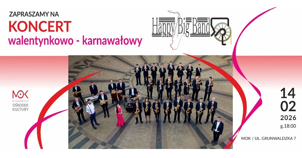Walentynkowy koncert Happy Big Band – niezapomniany wieczór w Mysłowicach