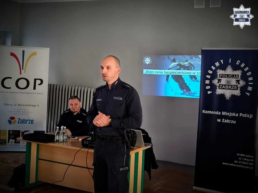 Bezpieczne ferie zimowe w Zabrzu – policja rozpoczęła cykl spotkań