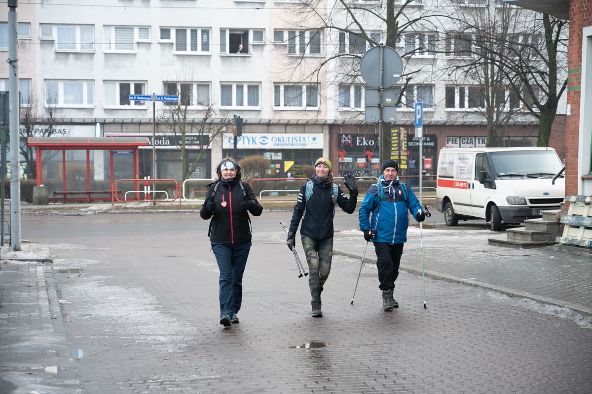 WOŚP Ruda Śląska: Ekipa Na Kijach przeszła 34 km – nordic walking przez dzielnice / fot. Krzysztof Faber