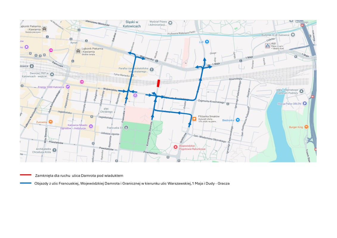 Zmiana organizacji ruchu w związku z kolejną fazą przebudowy wiaduktów