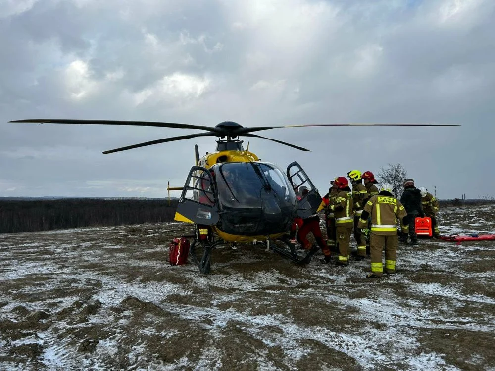 Wypadek na hałdzie w Zabrzu. Mężczyzna został ranny po wypadku na quadzie