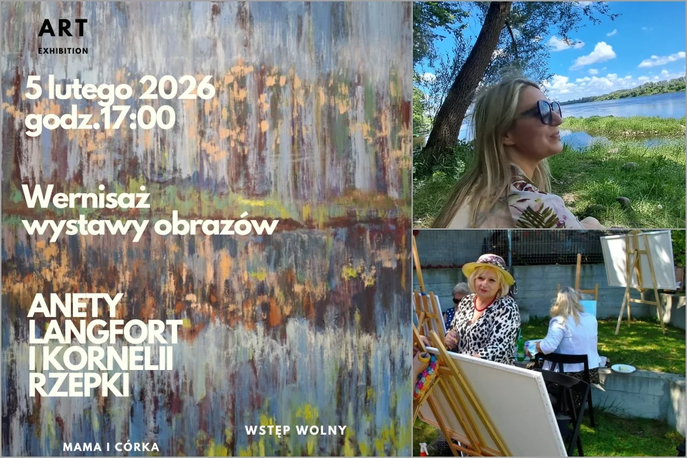 Sztuka łącząca pokolenia – wernisaż obrazów Kornelii Rzepki i Anety Langfort w Stacji Biblioteka