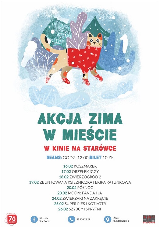 Ferie w Żorach: „Akcja Zima w Mieście” w Kinie na Starówce – repertuar bajek / fot. Kino Na Starówce