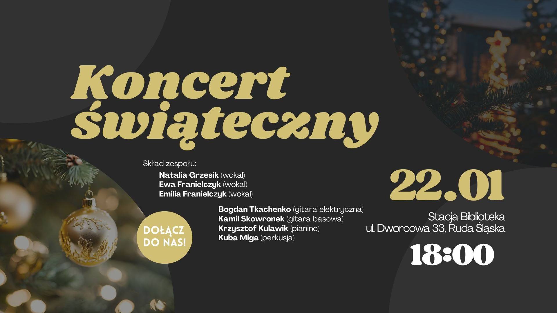 Stacja Biblioteka zaprasza na Koncert Świąteczny!