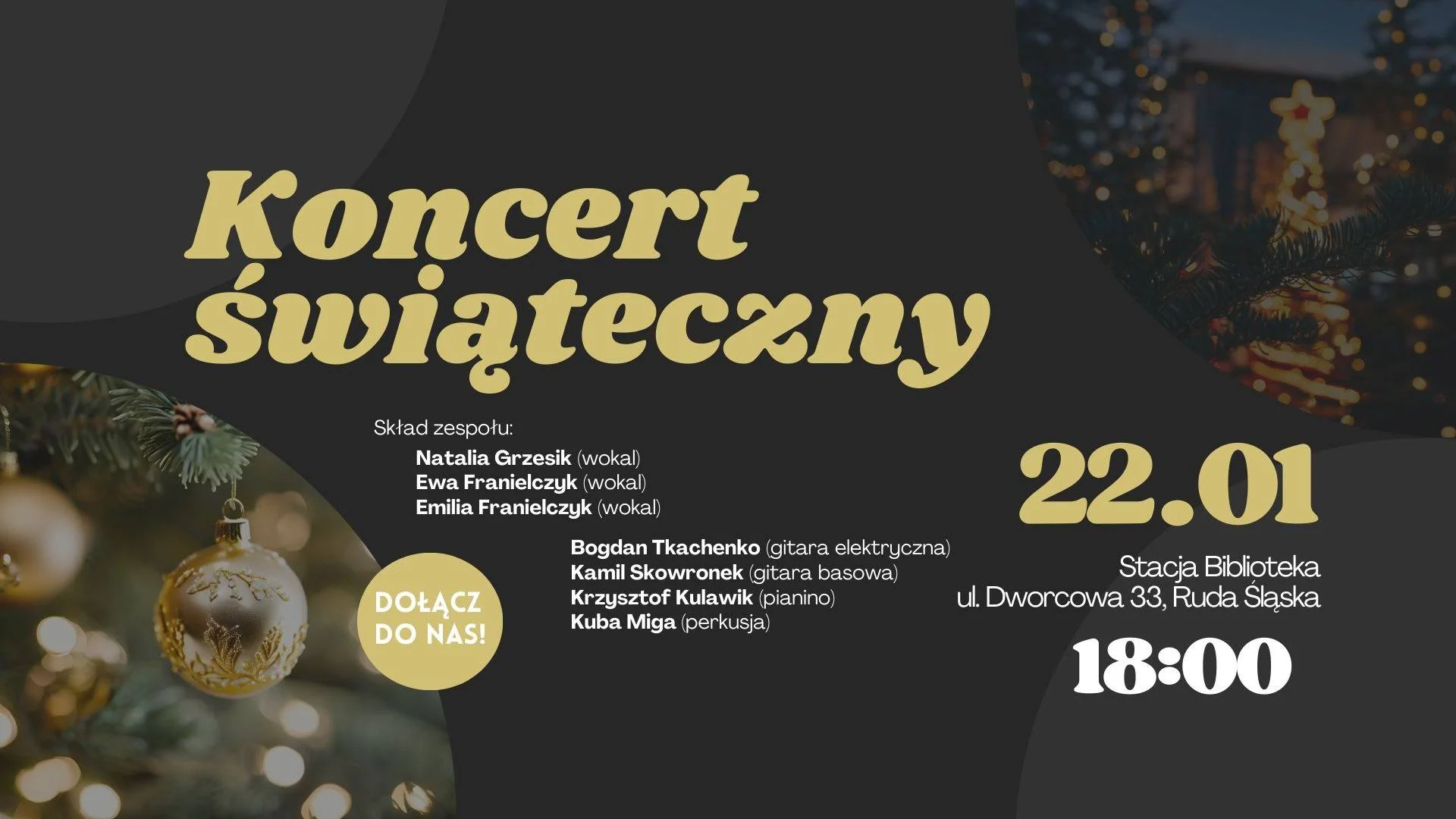 Stacja Biblioteka zaprasza na Koncert Świąteczny!