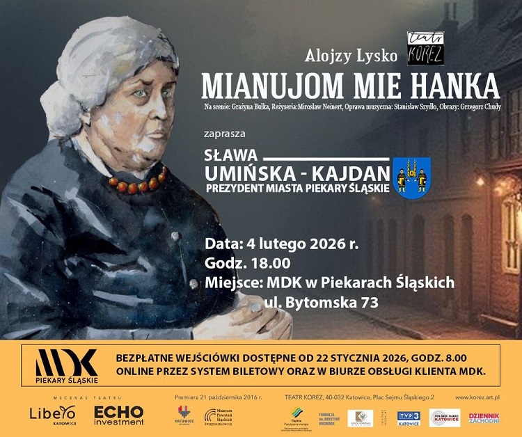 Teatr Korez powraca do Piekar Śląskich z “Mianujom mie Hanka”! / fot. UM Piekary Śląskie