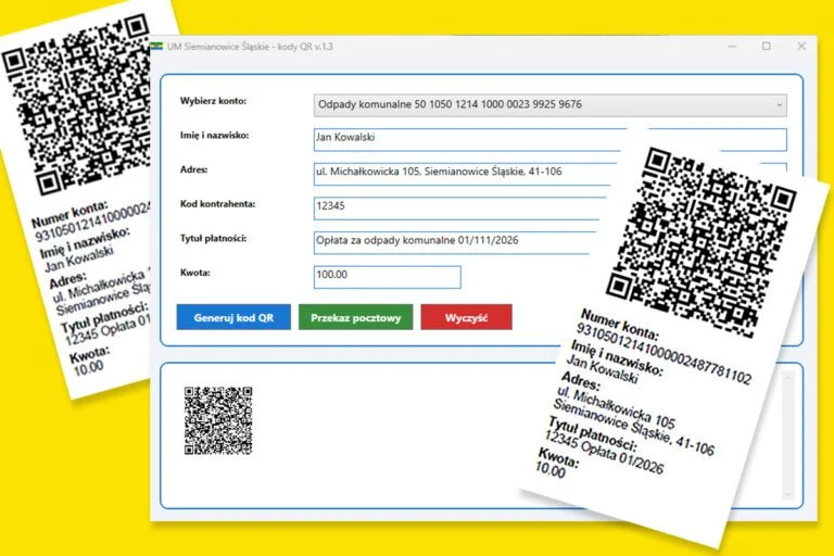Nowa aplikacja w Siemianowicach: UM Kody QR ułatwia płatności urzędowe