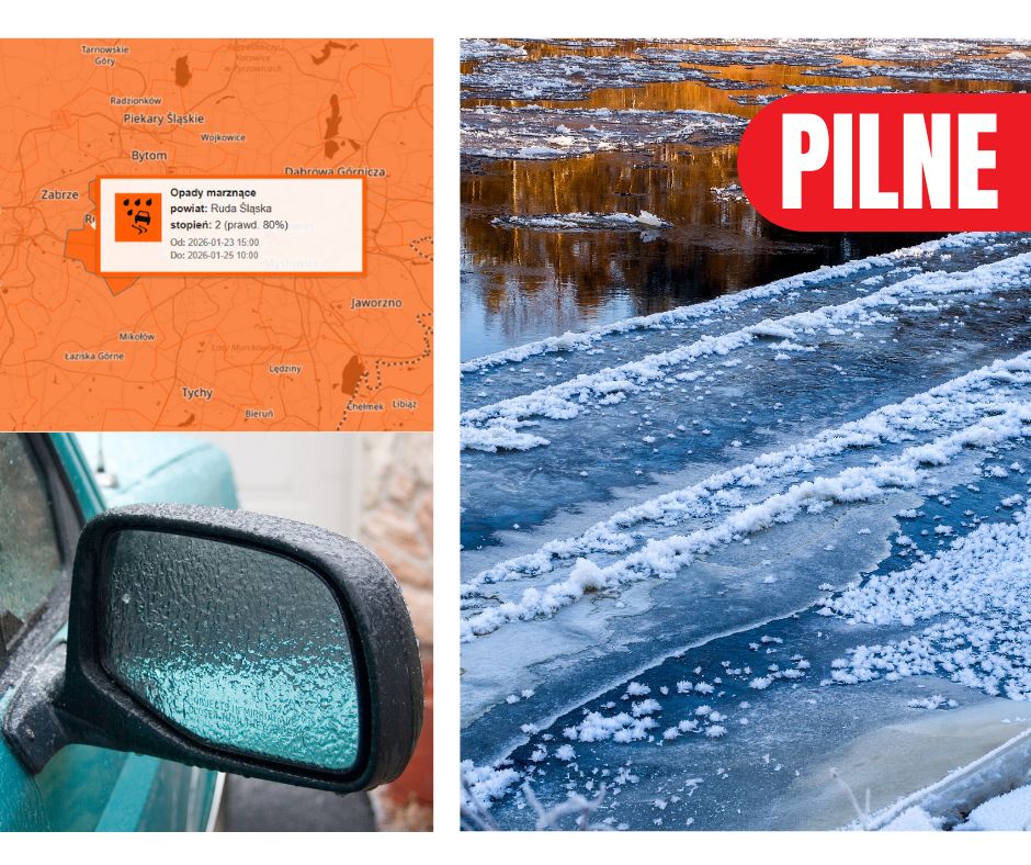 Uwaga na marznące opady! Ostrzeżenie IMGW dla Rudy Śląskiej