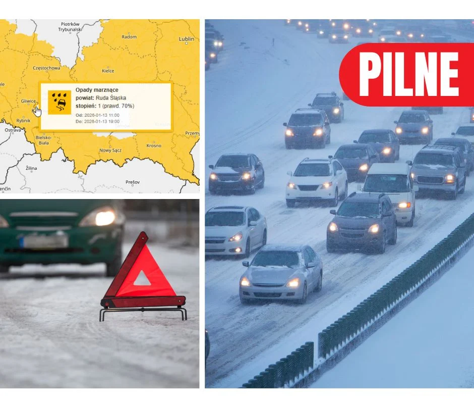 Uwaga, marznące opady! Ostrzeżenie przed gołoledzią w województwie śląskim