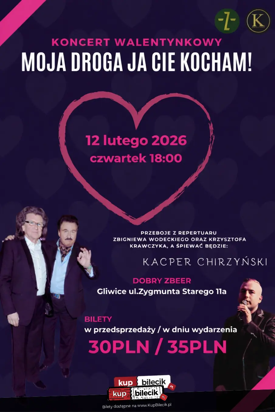 Kacper Chirzyński Walentynki z przebojami Krawczyka i Wodeckiego!