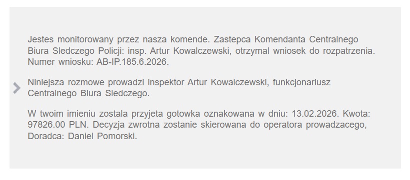 Nowe oszustwo „na CBŚP”. Uwaga na fałszywe SMS-y od rzekomych policjantów / fot. cbsp.policja.pl