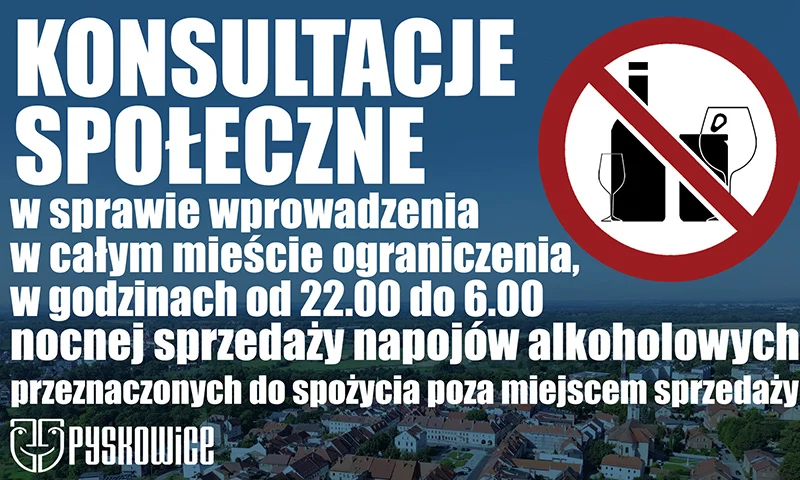 Pyskowice konsultują ograniczenie nocnej sprzedaży alkoholu – wypełnij ankietę od 6 lutego