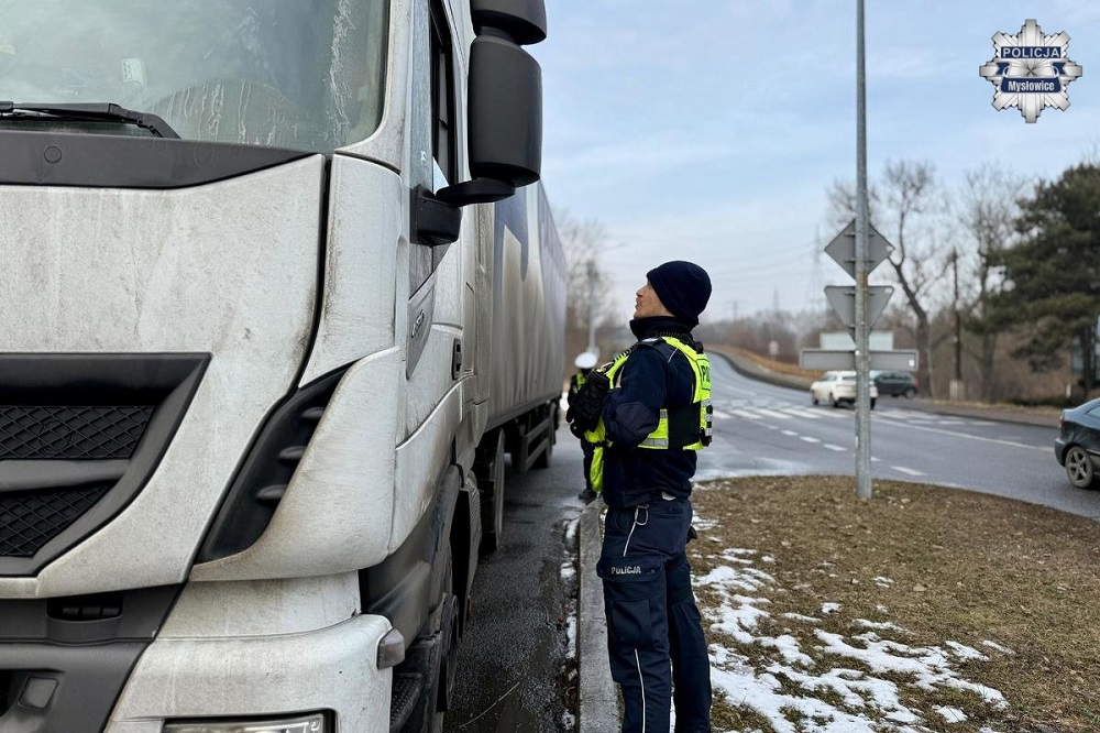 Kontrola pojazdów ciężarowych w Mysłowicach – policja walczy o bezpieczeństwo