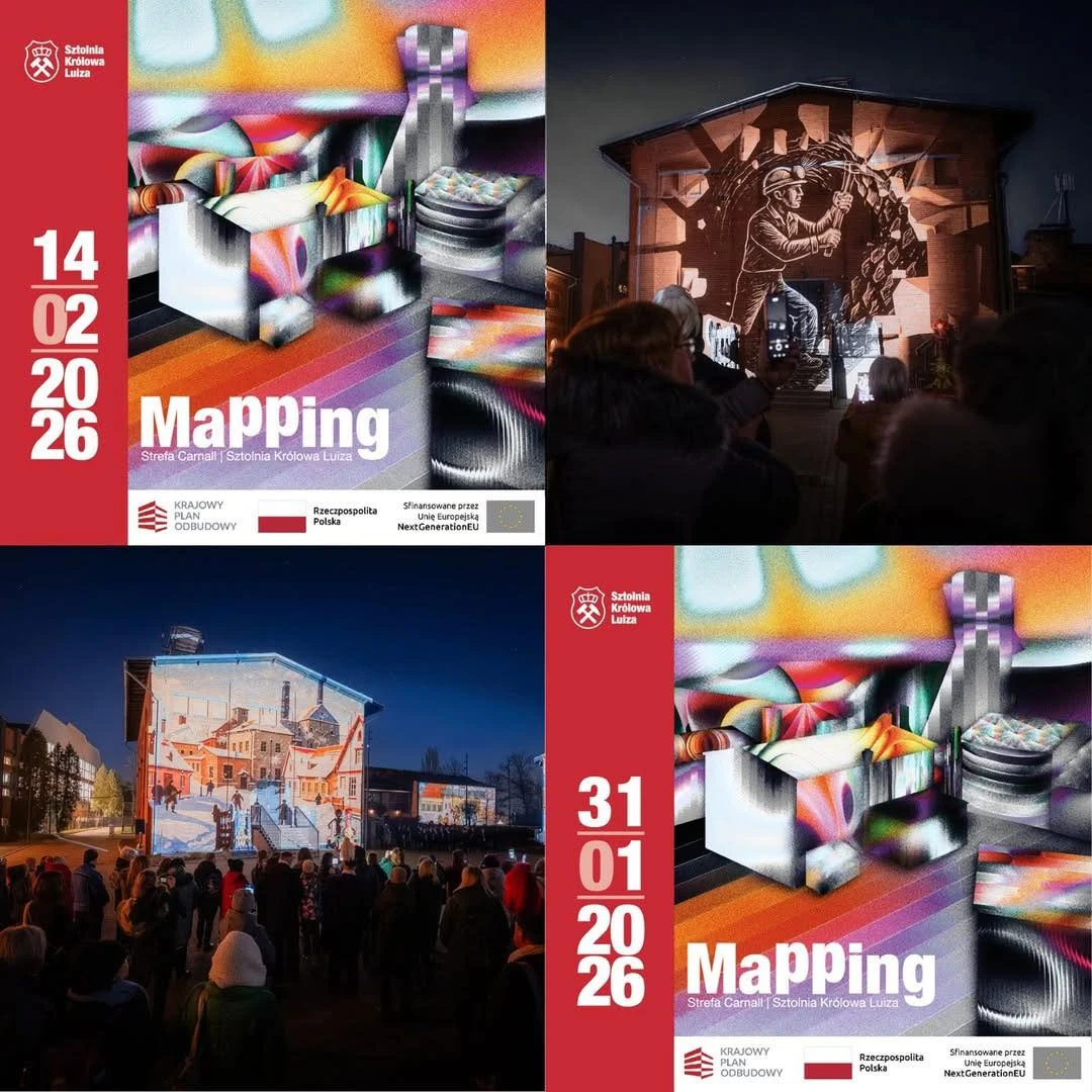 Trójścienny mapping w Zabrzu. Ostatnie bezpłatne pokazy w Muzeum Górnictwa Węglowego / fot. UM Zabrze