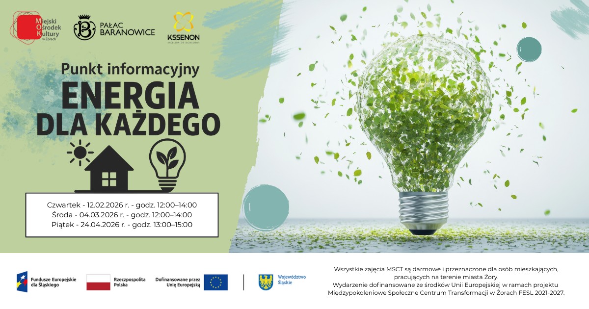 „Energia dla każdego” – bezpłatne spotkania o efektywności energetycznej w Żorach