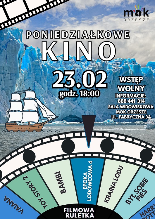 Ferie z filmem w Orzeszu. Na ekranie „Epoka lodowcowa 4” / fot. MOK Orzesze