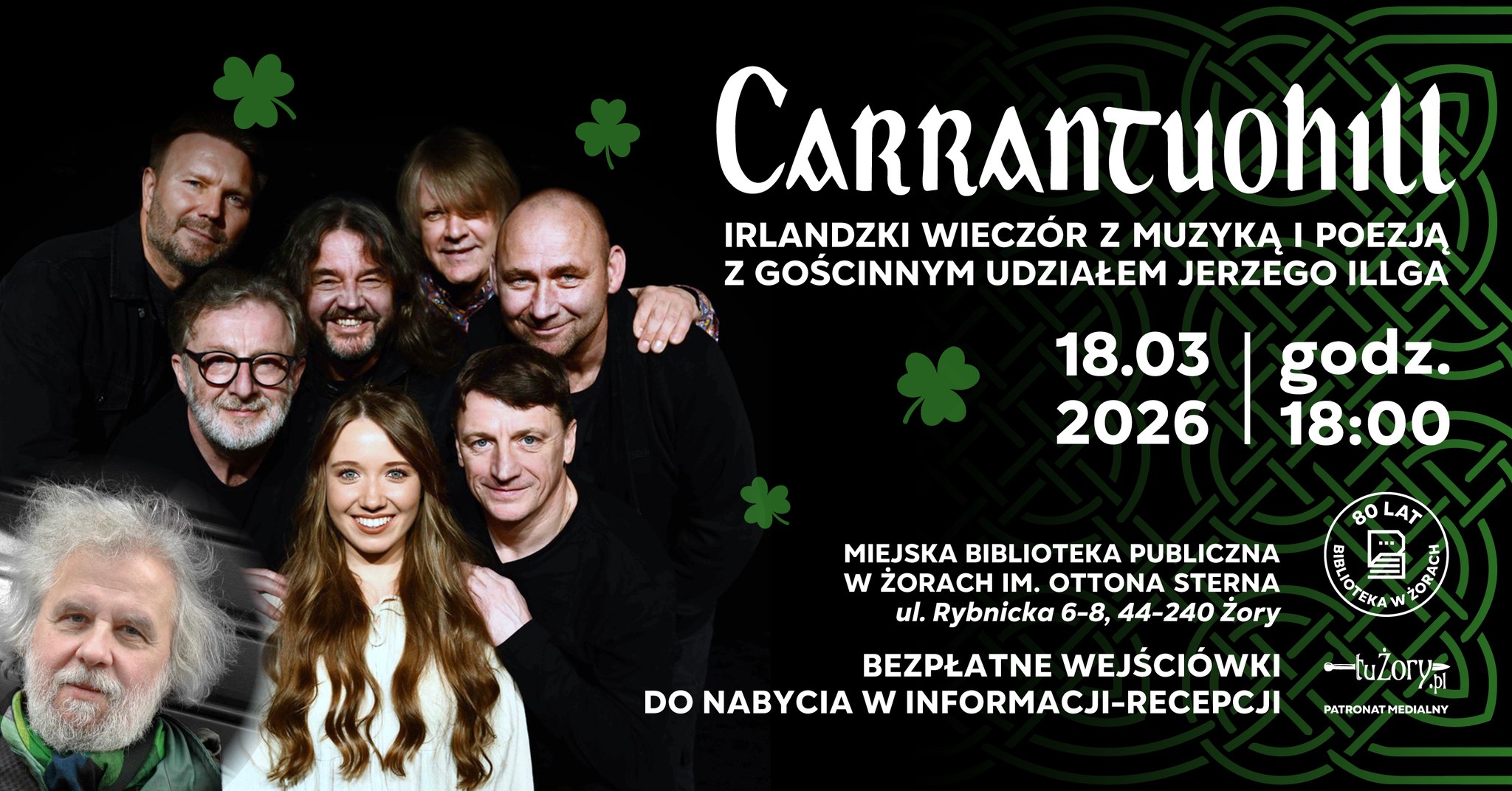 Irlandzki wieczór w Żorach – Carrantuohill i Jerzy Illg w MBP