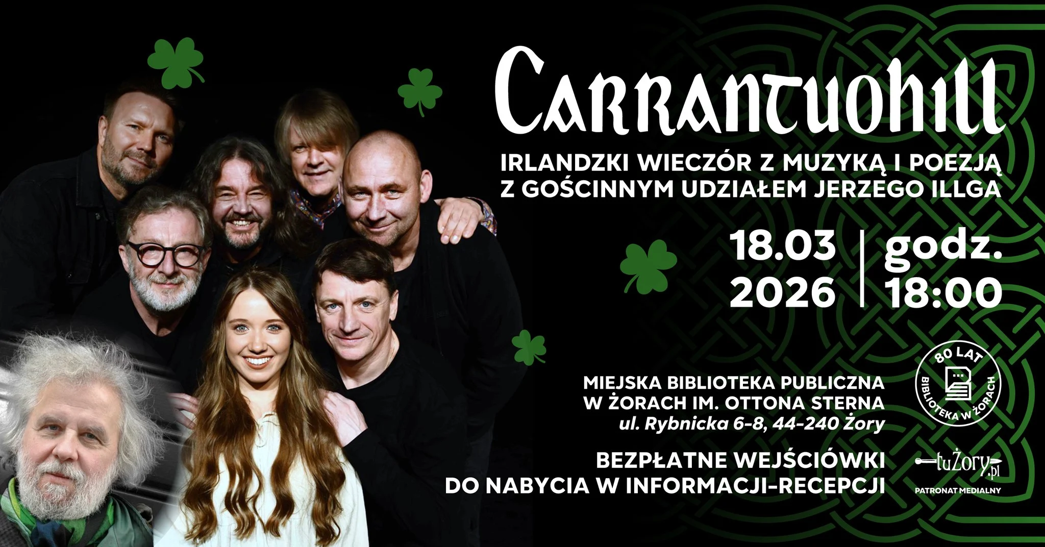 Irlandzki wieczór w Żorach – Carrantuohill i Jerzy Illg w MBP