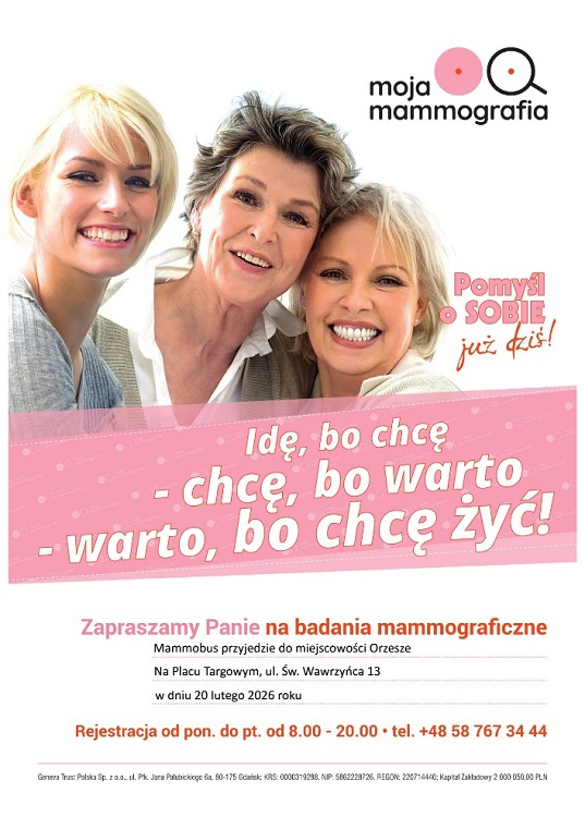 Mammobus w Orzeszu. Bezpłatne badania już 20 lutego / fot. UM Orzesze