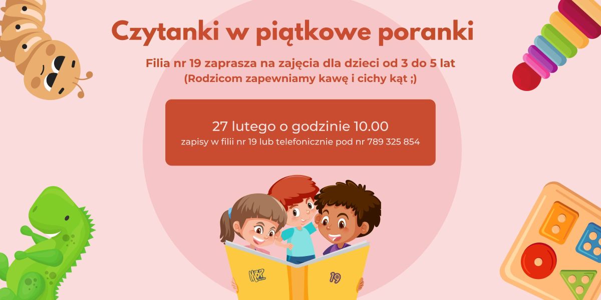 Czytanki w piątkowe poranki w Chorzowie. Biblioteka zaprasza najmłodszych