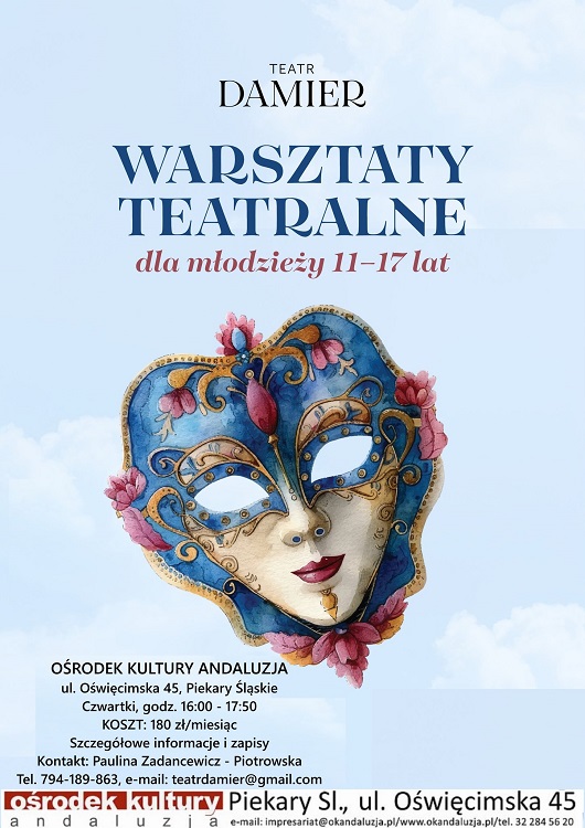 Młodzieżowe warsztaty teatralne w Ośrodku Kultury Andaluzja – zapisz się już teraz! / fot. OK Andaluzja