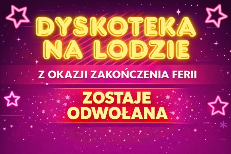 Dyskoteka na Lodzie odwołana!