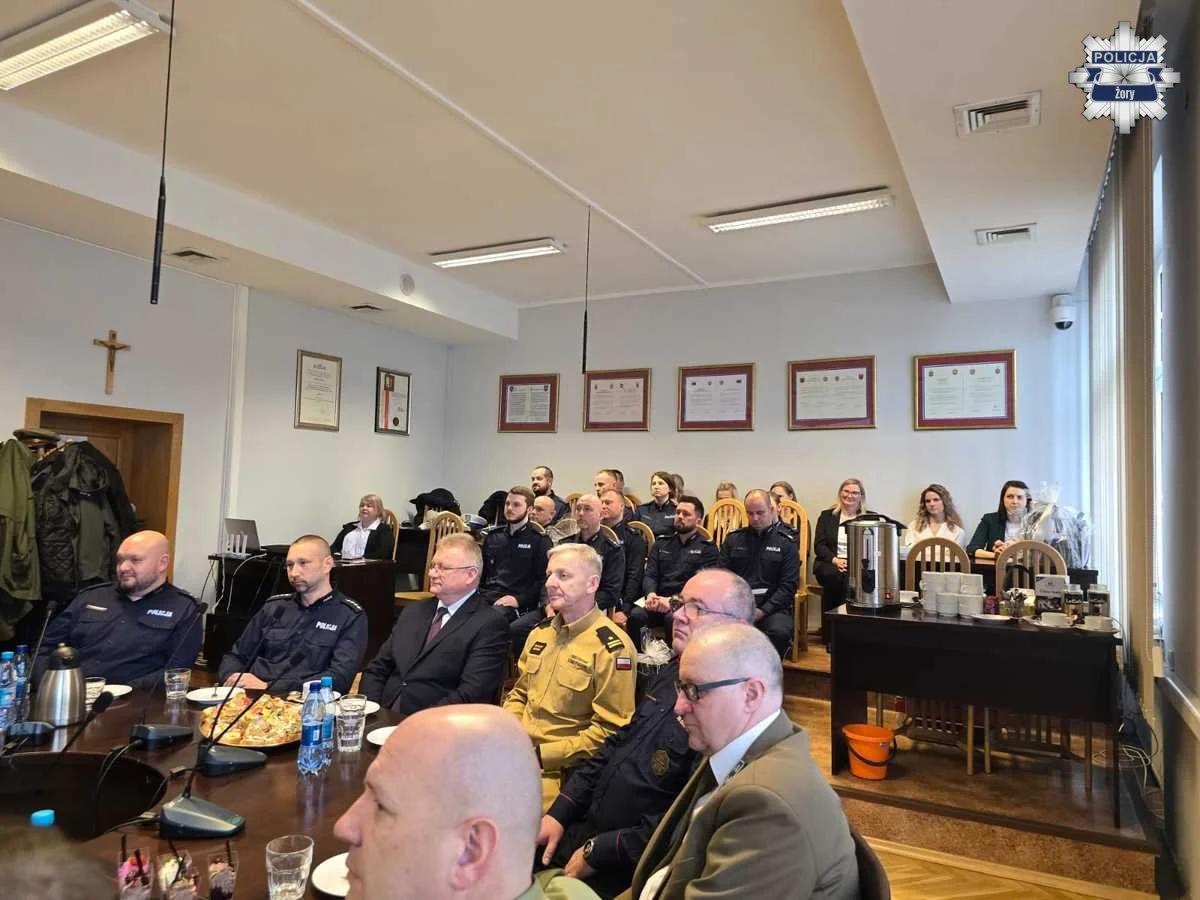 Roczna odprawa żorskiej Policji. Podsumowanie 2025 roku i wyzwania na przyszłość / fot. KMP Żory