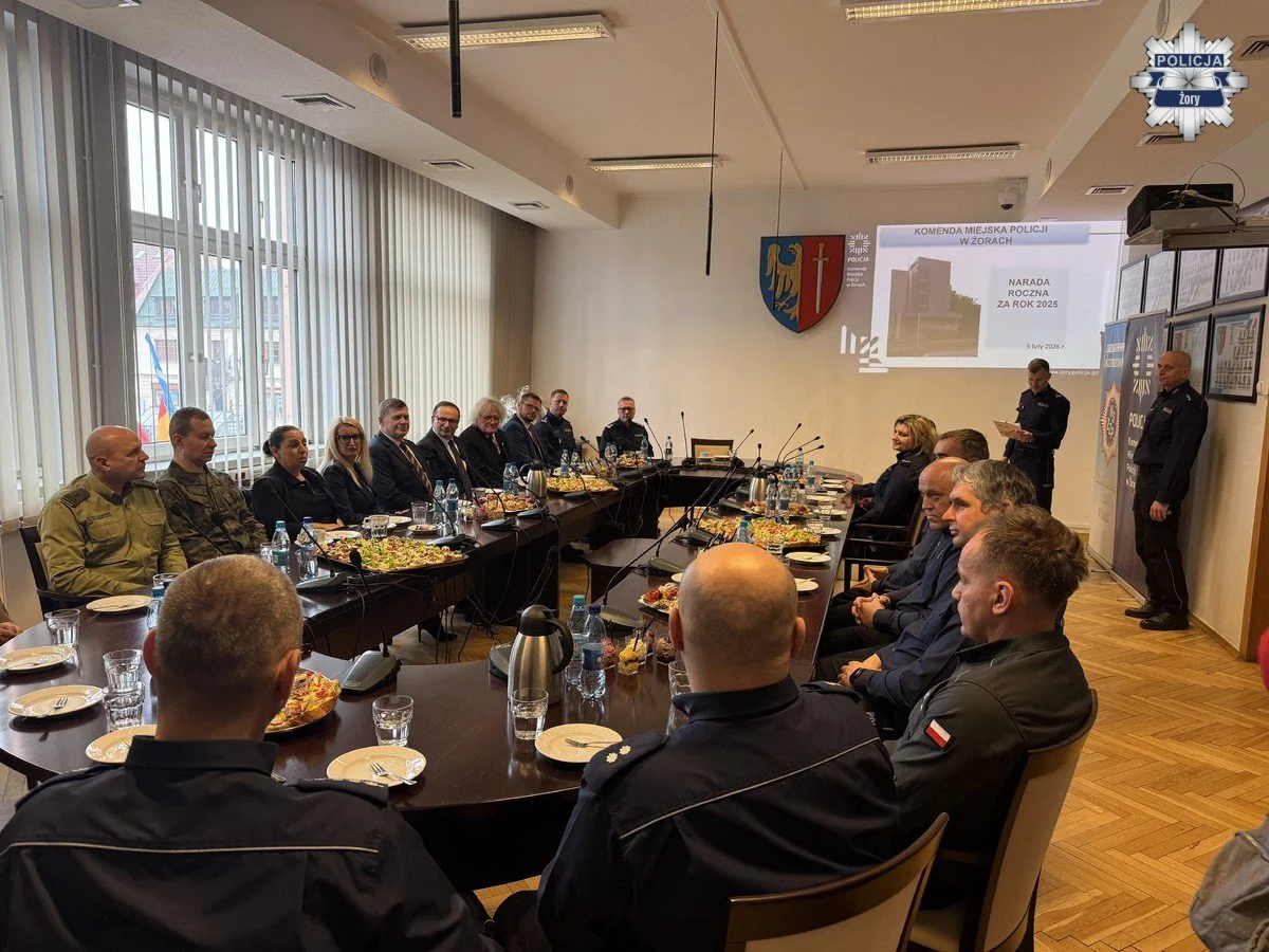 Roczna odprawa żorskiej Policji. Podsumowanie 2025 roku i wyzwania na przyszłość / fot. KMP Żory