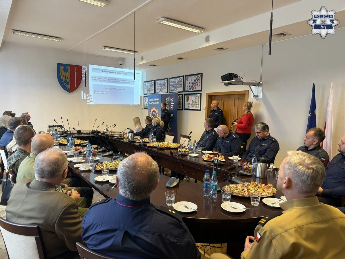 Roczna odprawa żorskiej Policji. Podsumowanie 2025 roku i wyzwania na przyszłość / fot. KMP Żory